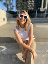 Cargar imagen en el visor de la galería, Retro - lentes de sol redondos blanco

