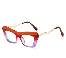 Cargar imagen en el visor de la galería, Miria Cat Eye - Degradado naranja/rojo/violeta Lentes con y sin aumento MM16
