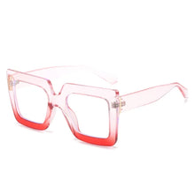 Cargar imagen en el visor de la galería, Oversize cuadrado rosa Naranja- Lentes con o sin aumento O-19
