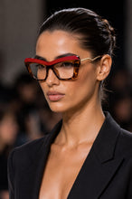 Cargar imagen en el visor de la galería, Miria Cat Eye - Degradado Rojo/carey Lentes con y sin aumento MM16-A

