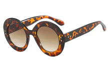 Cargar imagen en el visor de la galería, Retro - Lentes de sol UV redondo M animal print
