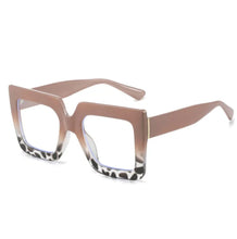 Cargar imagen en el visor de la galería, Oversize cuadrado Cafe animal print- Lentes con o sin aumento O-17

