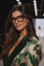 Cargar y reproducir el video en el visor de la galería, Oversize cuadrado carey/verde- Lentes con o sin aumento MM06-A
