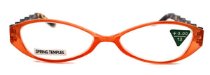 Lucky Premium- Lentes lectura ojo de gato naranja