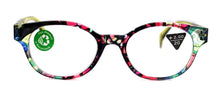 Cargar imagen en el visor de la galería, Versailles Premium- Lentes lectura verde floral redondo
