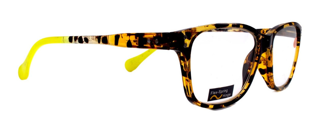 Milan premium- Lentes lectura cuadrados tortoise amarillo cafe