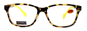Milan premium- Lentes lectura cuadrados tortoise amarillo cafe