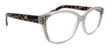 Cargar imagen en el visor de la galería, Savannah Swarovski Lentes lectura Cuadrado Gris
