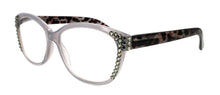 Cargar imagen en el visor de la galería, Savannah Swarovski Lentes lectura Cuadrado Gris
