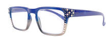 Cargar imagen en el visor de la galería, Piper SWAROVSKI- Lentes lectura Cuadrado Azul 028
