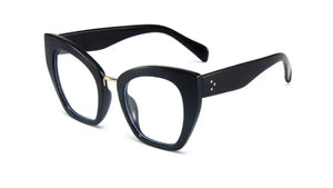 Oversize Cat Eye - Lentes con aumento Negros O-6