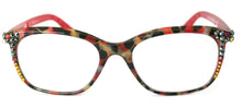 Cargar imagen en el visor de la galería, Venus SWAROVSKI cuadrado - Lentes lectura Rojo con Cafe
