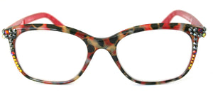 Venus SWAROVSKI cuadrado - Lentes lectura Rojo con Cafe
