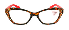 Cargar imagen en el visor de la galería, Jane SWAROVSKI Ojo de gato - Lentes lectura Rojo Cafe Tortoise
