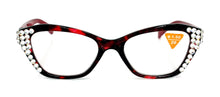 Cargar imagen en el visor de la galería, Jane SWAROVSKI Ojo de gato - Lentes lectura Rosa Tortoise
