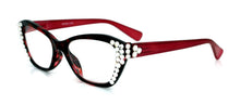 Cargar imagen en el visor de la galería, Jane SWAROVSKI Ojo de gato - Lentes lectura Rosa Tortoise
